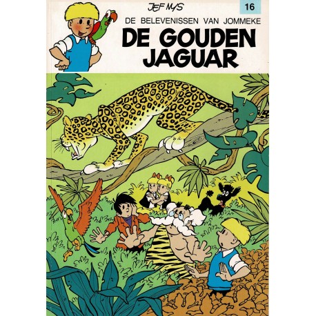 Jommeke - 016 De gouden jaguar - herdruk - witte cover
