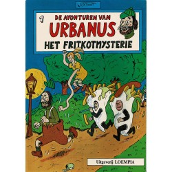 Urbanus - 001 Het fritkotmysterie - herdruk - Uitgeverij Loempia, in kleur