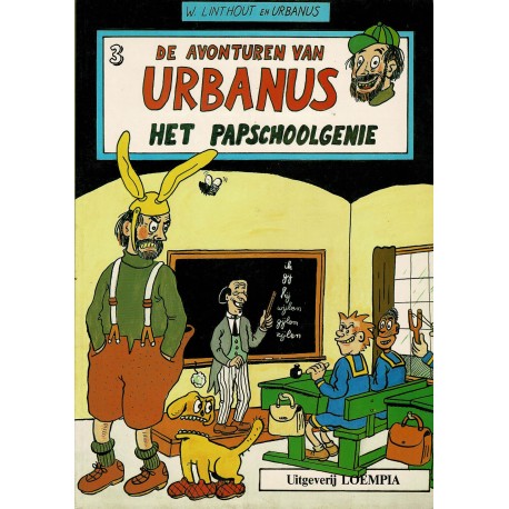 Urbanus - 003 Het papschoolgenie - herdruk - Uitgeverij Loempia, in kleur