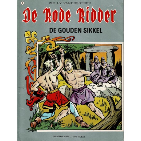 De Rode Ridder - 008 De gouden sikkel - herdruk - grijze cover, gelijmd