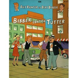 Piet Pienter en Bert Bibber - 008 Bibber contra Tutter - herdruk - De Vlijt, 2e reeks, gelijmd, bruin/blauw