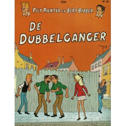 Piet Pienter en Bert Bibber - 029 De dubbelganger - herdruk - De Vlijt, 2e reeks, gelijmd, bruin/blauw