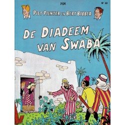 Piet Pienter en Bert Bibber - 022 De diadeem van Swaba - herdruk - De Vlijt, 2e reeks, gelijmd, bruin/blauw