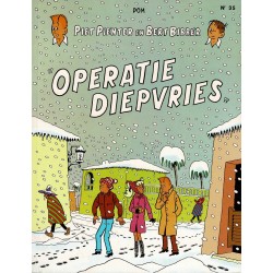 Piet Pienter en Bert Bibber - 035 Operatie Diepvries - herdruk - De Vlijt, 2e reeks, gelijmd, bruin/blauw