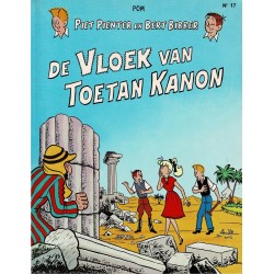 Piet Pienter en Bert Bibber - 017 De vloek van Toetan Kanon - herdruk - De Vlijt, 2e reeks, gelijmd, zwart